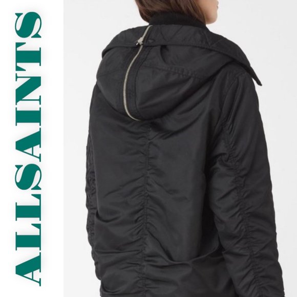 All Saints Black Oversized Jacket - Picture 6 of 14
